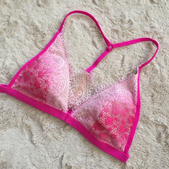 Victoria's Secret Other - Victoria’s Secret S Pink Lace Racerback Bralette